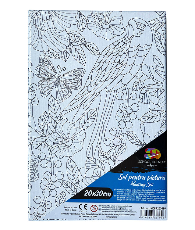 PANZA PREDESENATA PE SASIU 20*30CM PAPAGAL SF ART PIGNA PANZA PREDESENATA PE SASIU 20*30CM PAPAGAL SF ART PIGNA